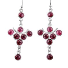 13.08cts natural red garnet 925 sterling silver dangle earrings jewelry y25190