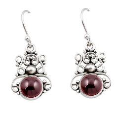 5.43cts natural red garnet 925 sterling silver dangle earrings jewelry y44904