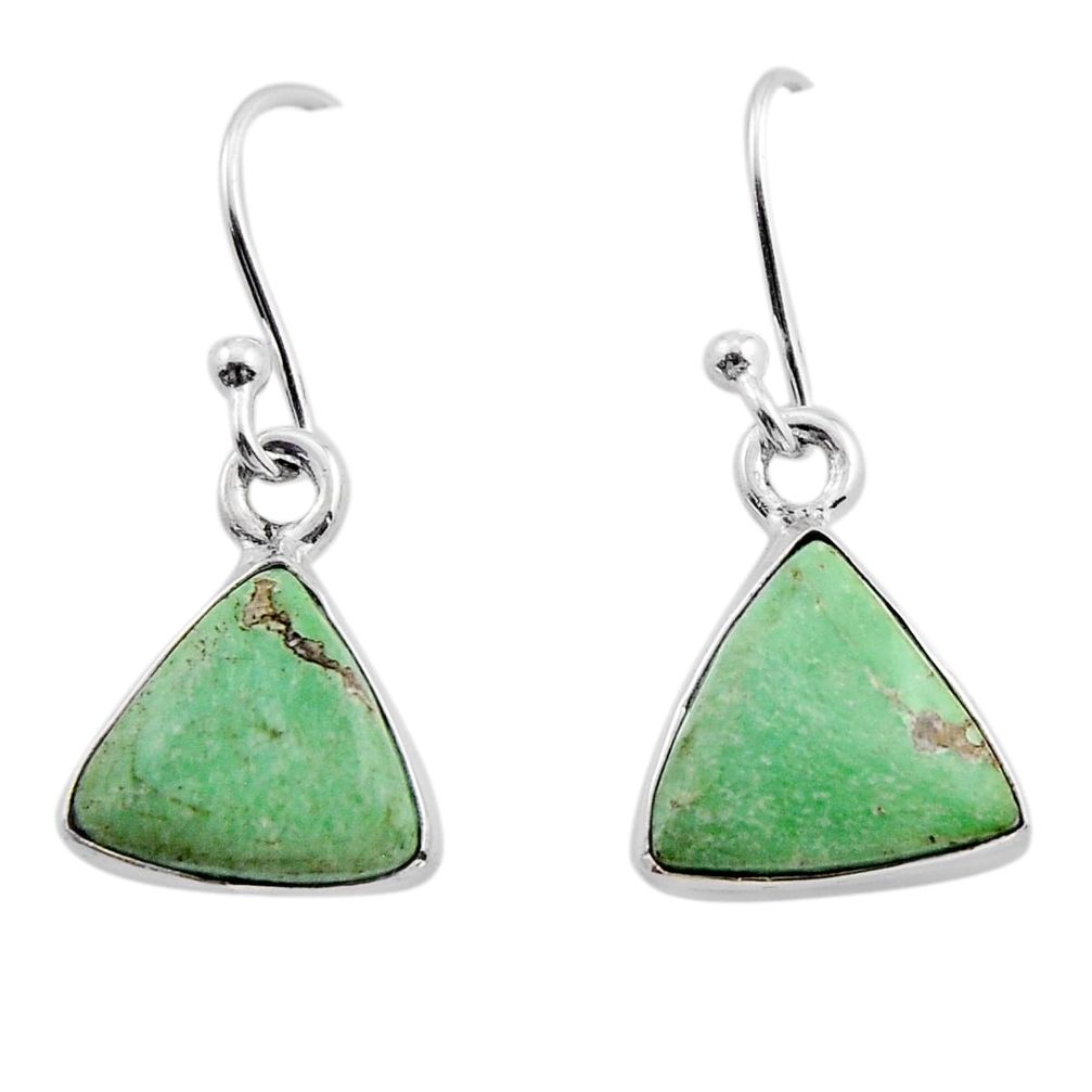 6.36cts natural variscite 925 sterling silver dangle earrings jewelry y85852
