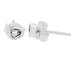 0.77cts natural white diamond 925 sterling silver stud earrings jewelry u93373