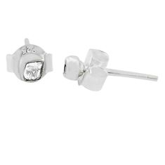 0.78cts natural white diamond 925 sterling silver stud earrings jewelry u93376