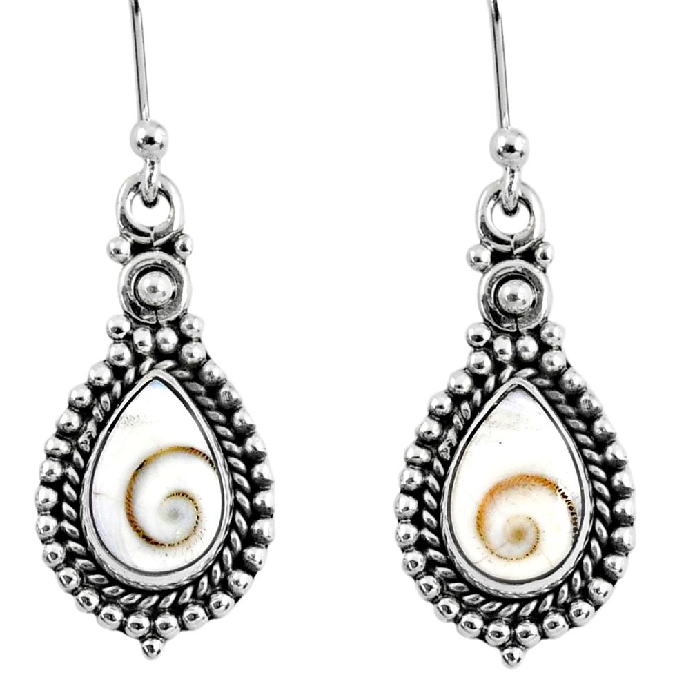 5.53cts natural white shiva eye 925 sterling silver dangle earrings r60471
