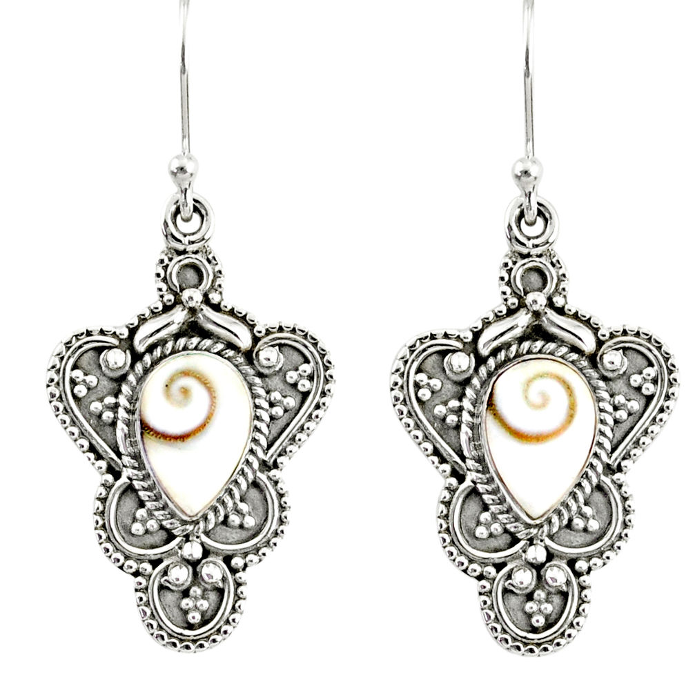 5.12cts natural white shiva eye 925 sterling silver dangle earrings r76556