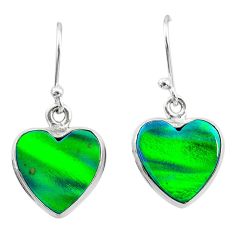 6.17cts northern lights aurora opal (lab) sterling silver dangle earrings t23543