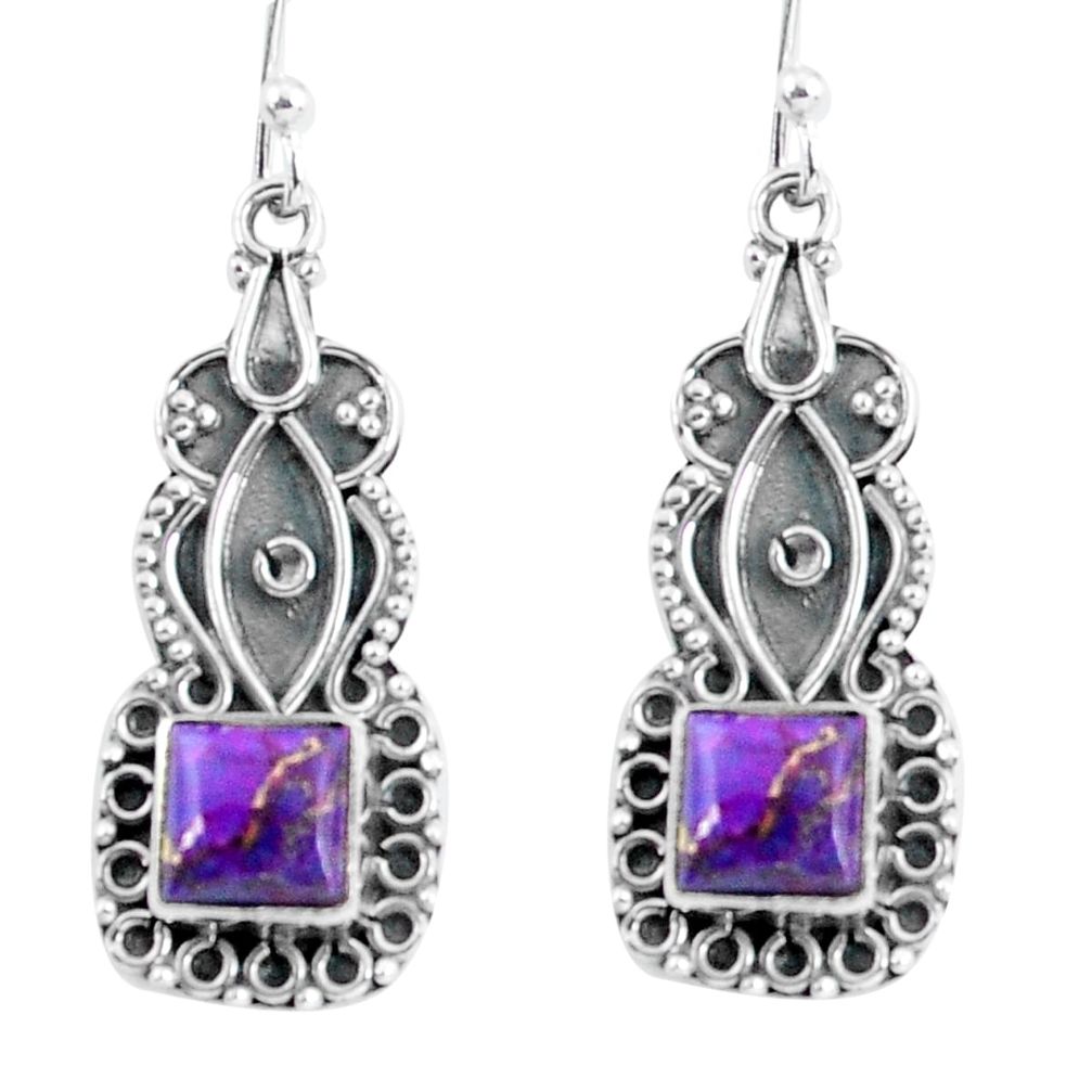 opper turquoise 925 sterling silver dangle earrings p59993