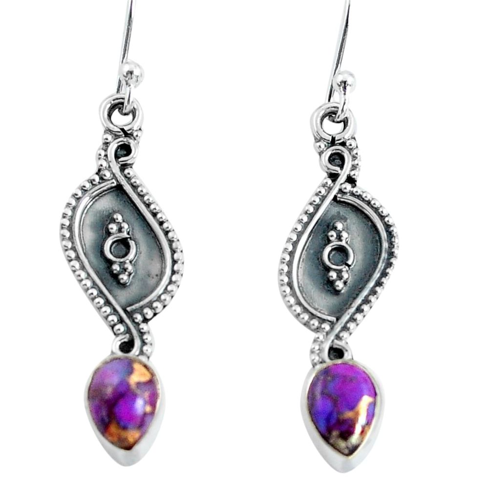 opper turquoise 925 sterling silver dangle earrings p60239