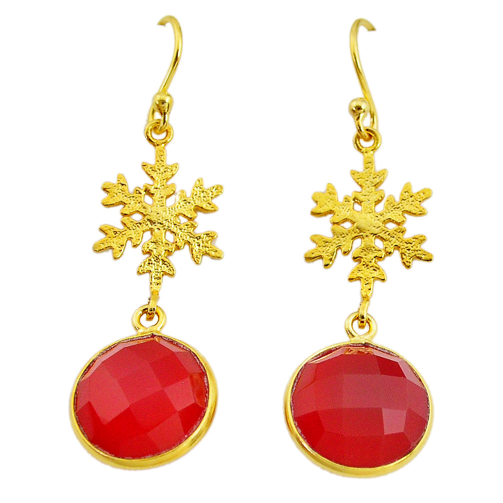 ke natural honey onyx 14k gold handmade dangle earrings t11622