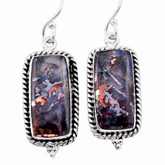 17.36cts tourmaline octagan shape 925 sterling silver dangle earrings n39650