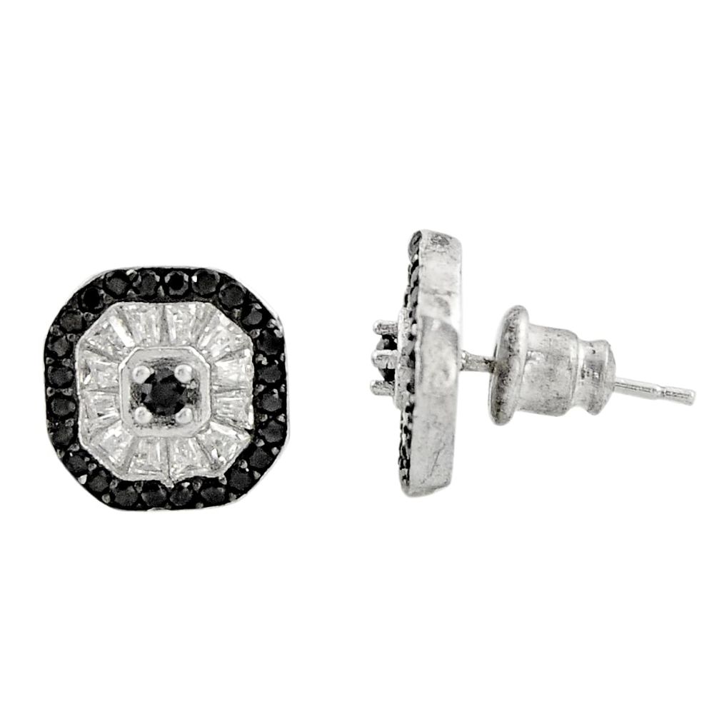 5.20cts white topaz quartz topaz 925 sterling silver stud earrings c9551