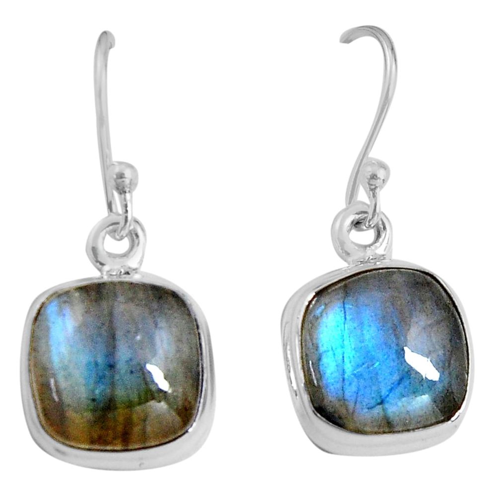 10.16cts natural blue labradorite 925 sterling silver dangle earrings p89333