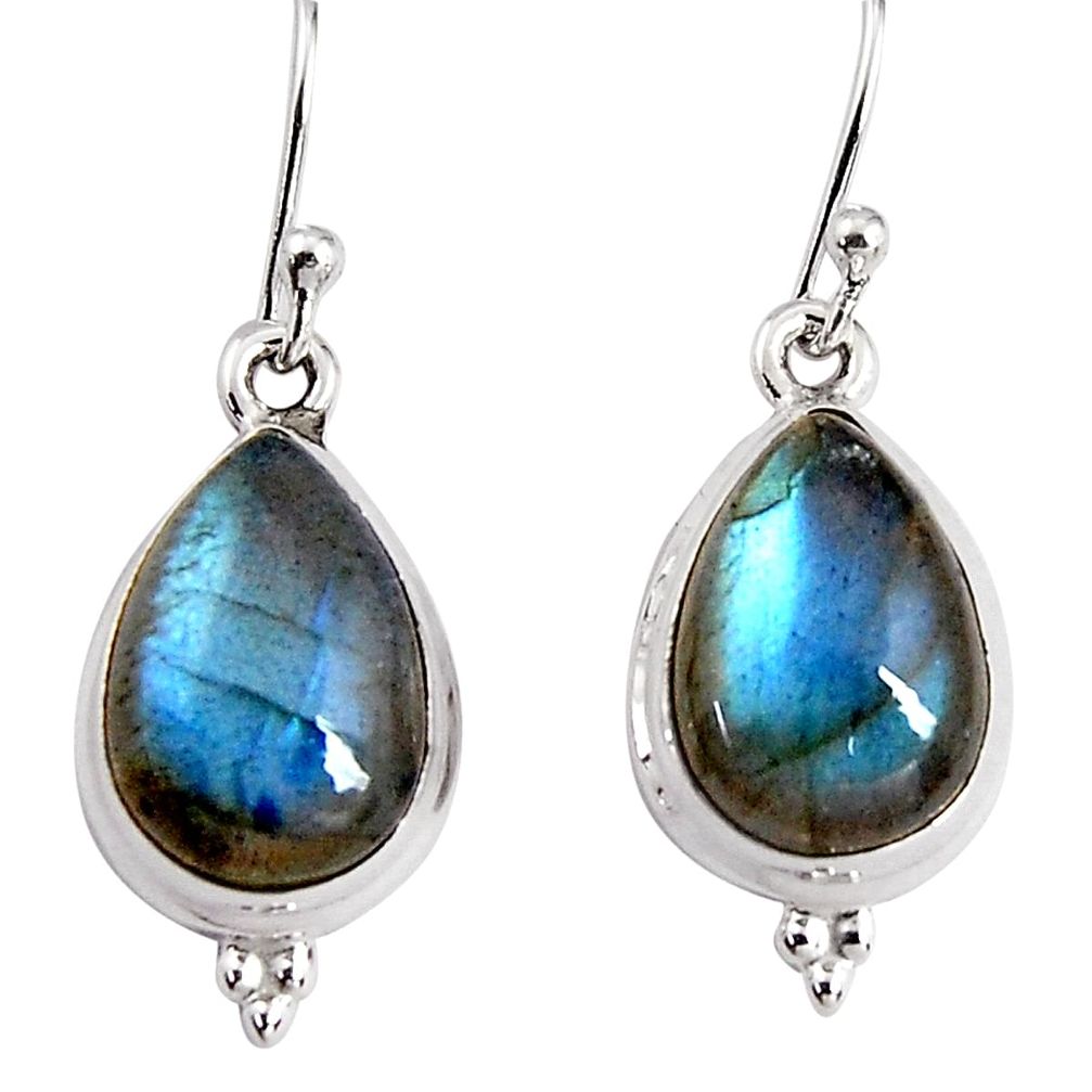 10.80cts natural blue labradorite 925 sterling silver dangle earrings p91609