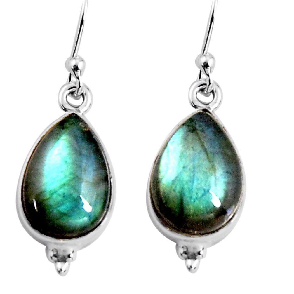 8.82cts natural blue labradorite 925 sterling silver dangle earrings p92789