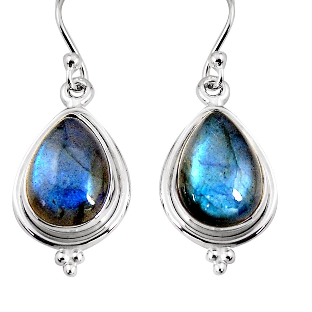 11.57cts natural blue labradorite 925 sterling silver earrings jewelry p92801