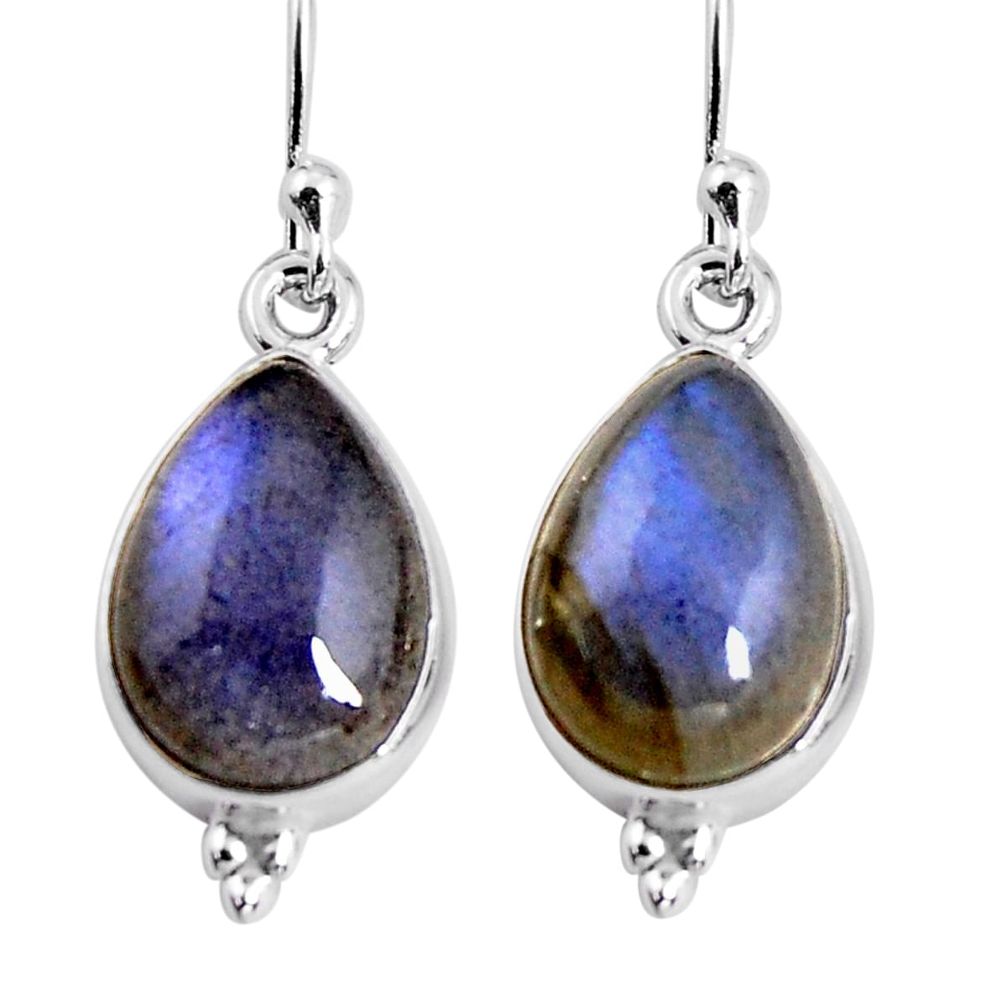 8.84cts natural blue labradorite 925 sterling silver earrings jewelry p92809