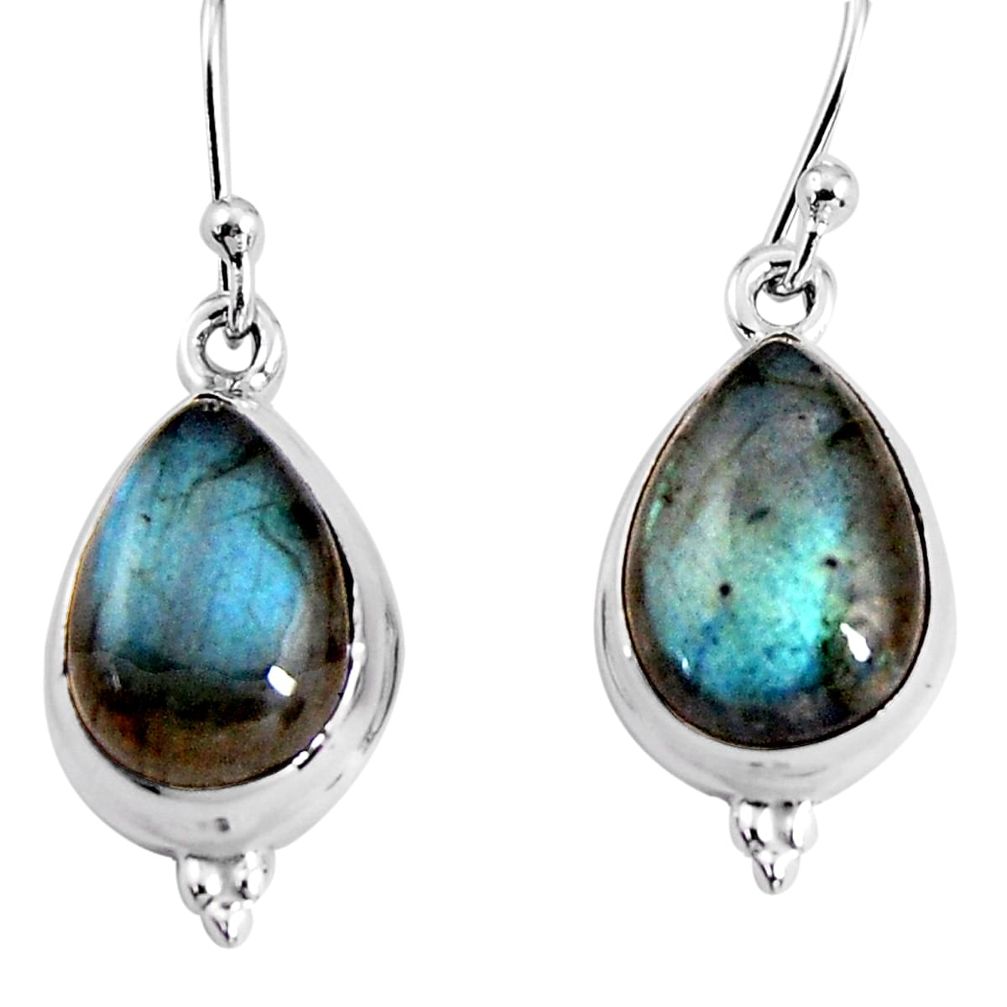 10.71cts natural blue labradorite 925 sterling silver earrings jewelry p92810