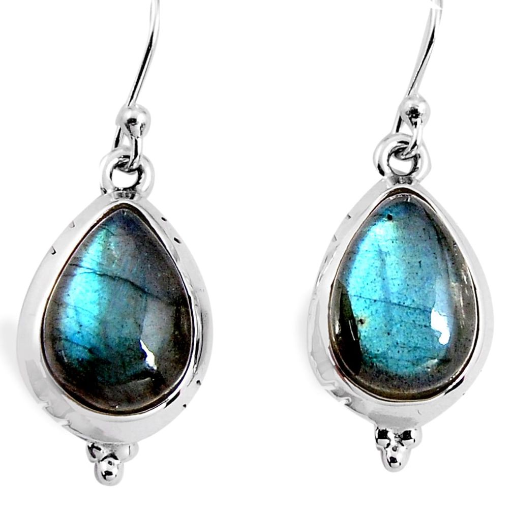 11.57cts natural blue labradorite 925 sterling silver earrings jewelry p92812