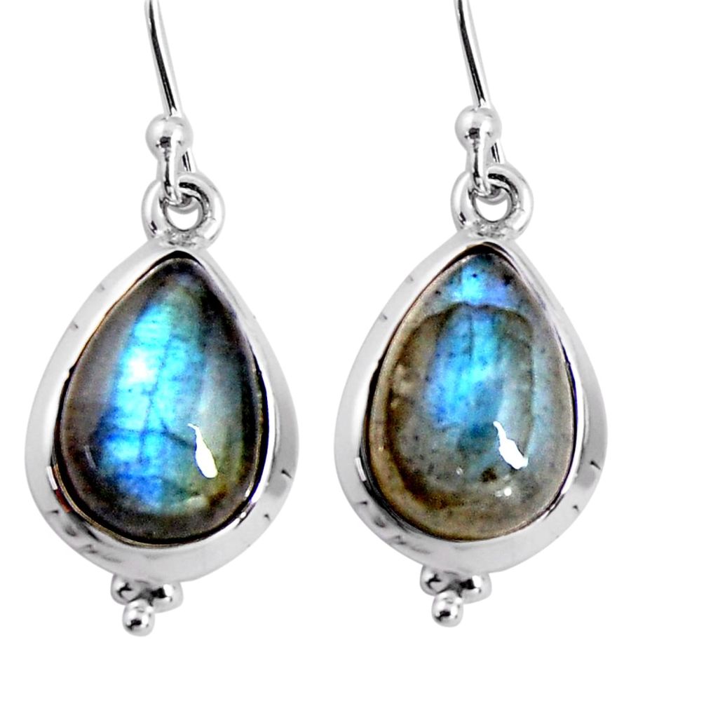 11.55cts natural blue labradorite 925 sterling silver earrings jewelry p92814