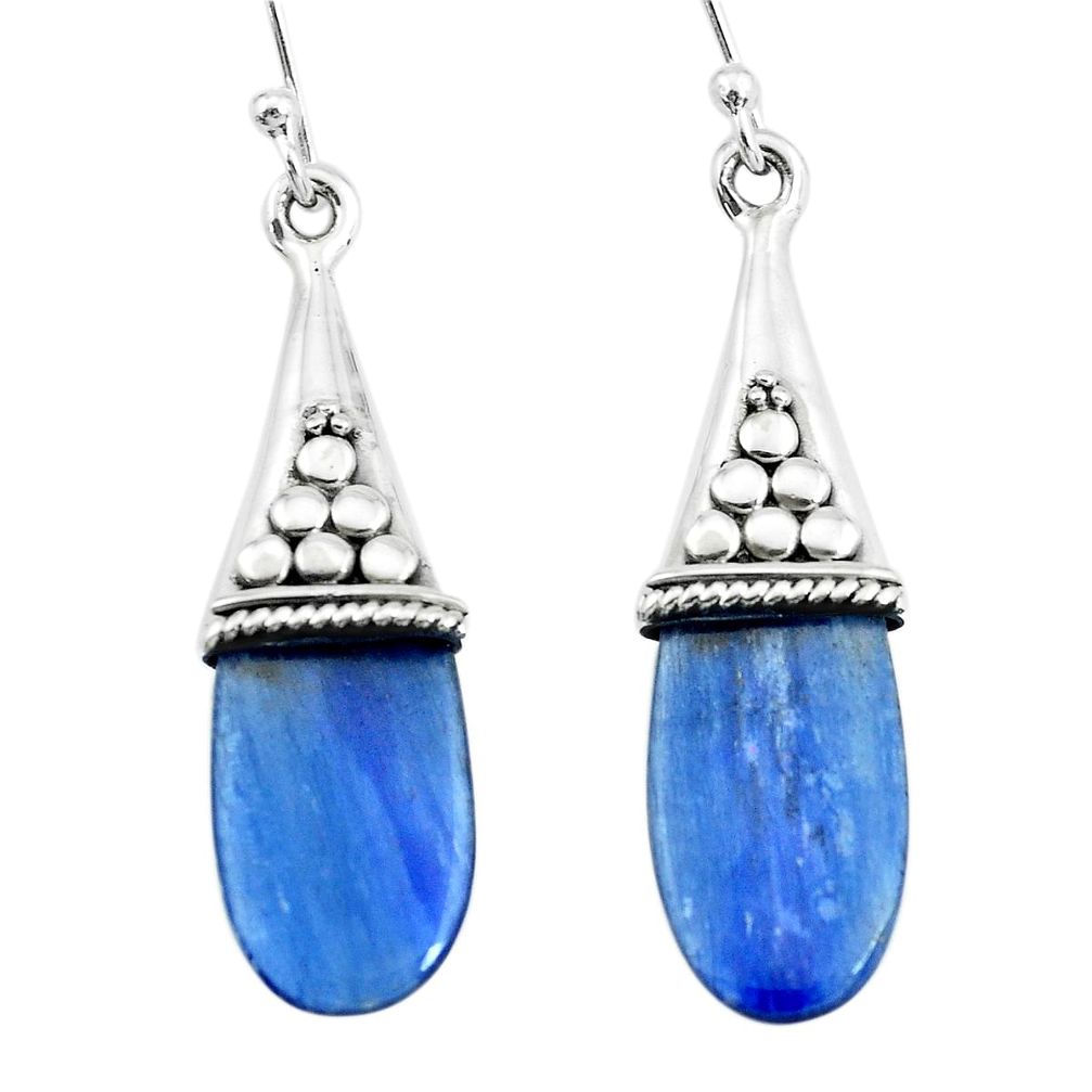 10.48cts natural blue owyhee opal 925 sterling silver dangle earrings p66458