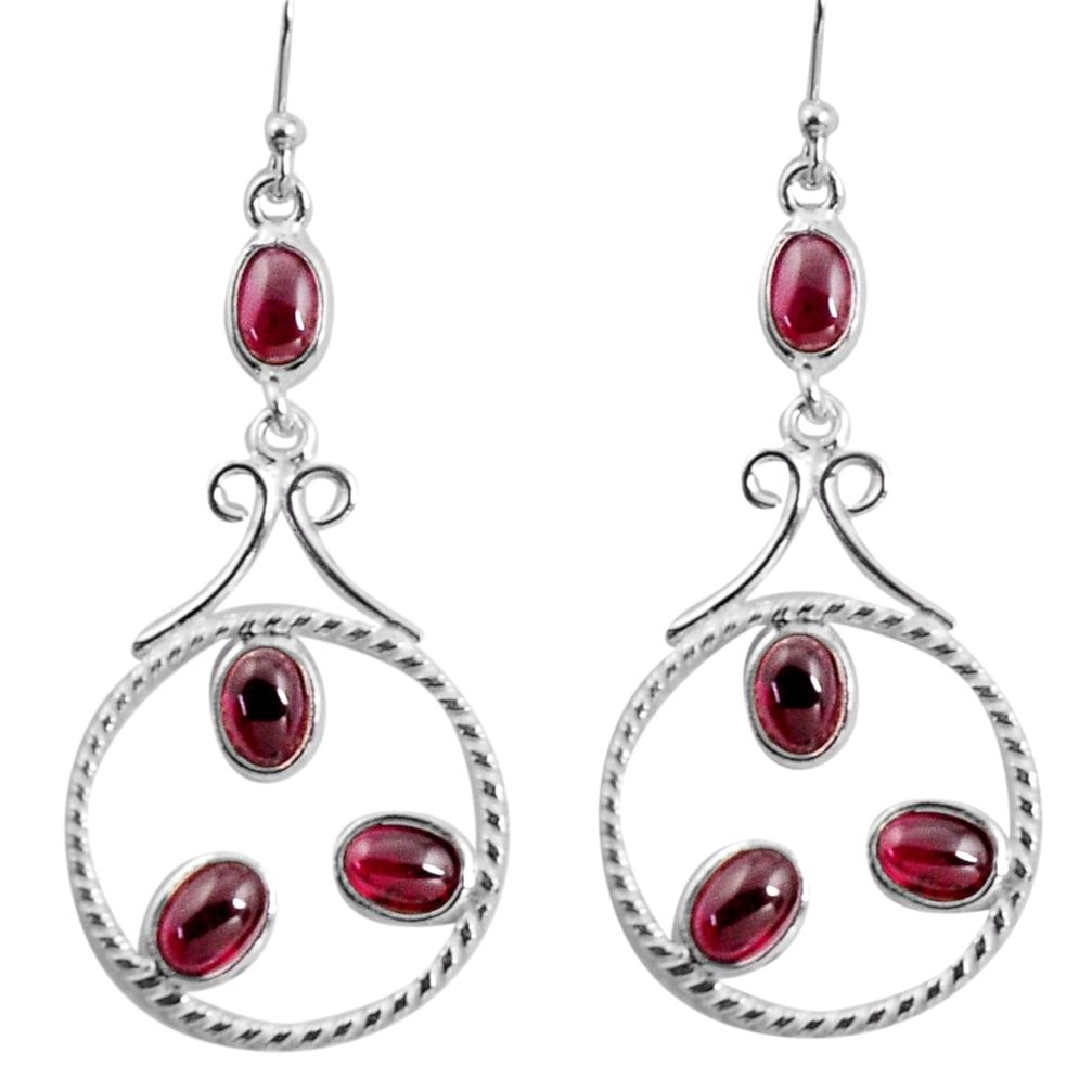 10.02cts natural red garnet 925 sterling silver dangle earrings jewelry d32461