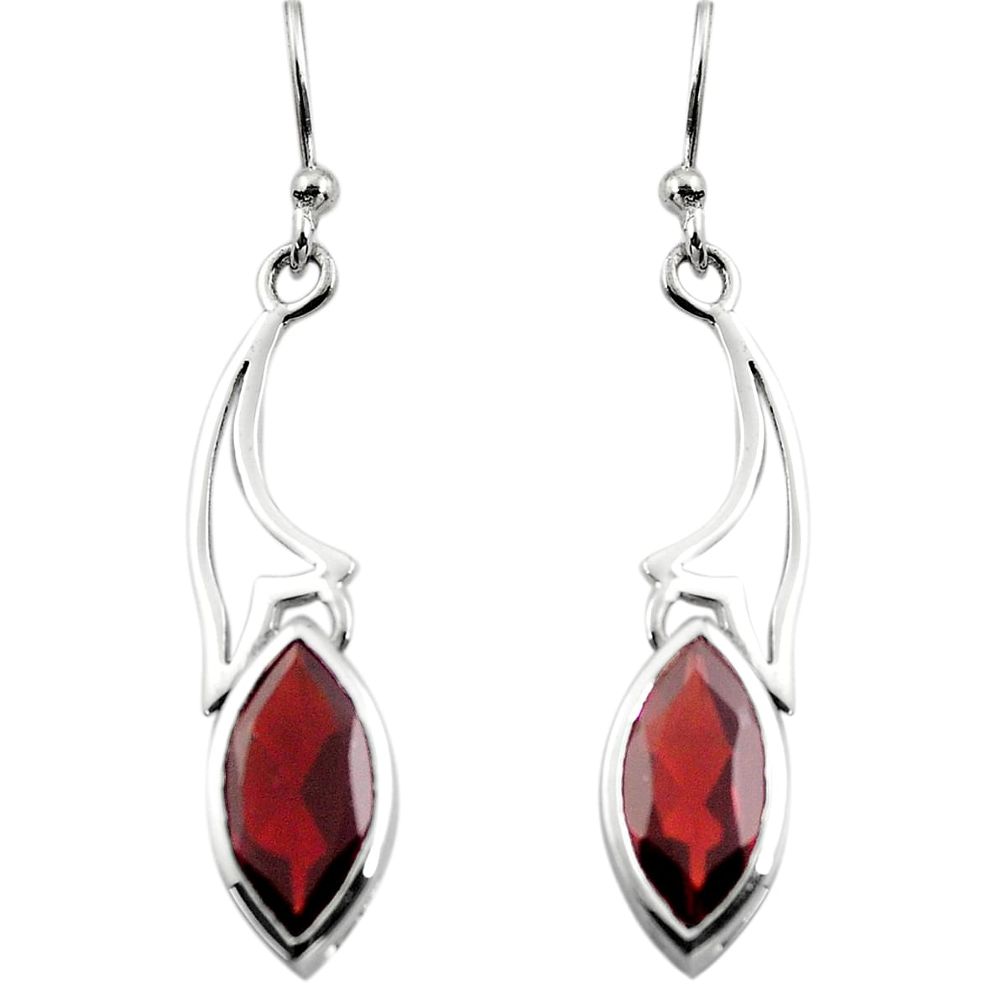 8.70cts natural red garnet 925 sterling silver dangle earrings jewelry p84162