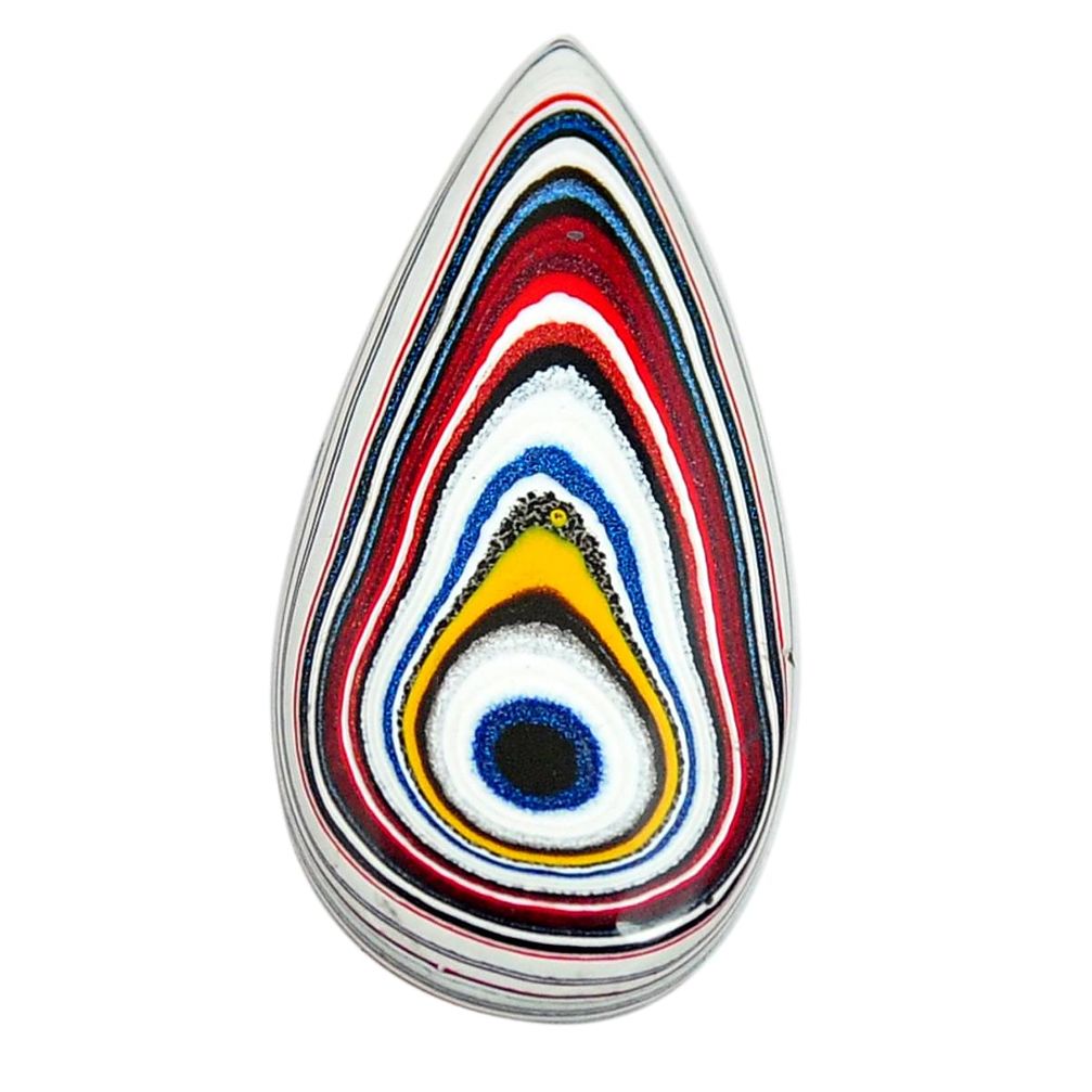 7.35cts fordite detroit agate cabochon 31x15 mm pear loose gemstone s13438