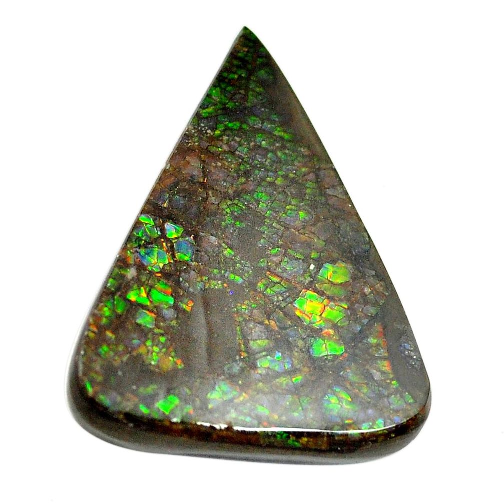 Natural 33.15cts ammolite triplets multicolor 35x26mm pear loose gemstone s13476