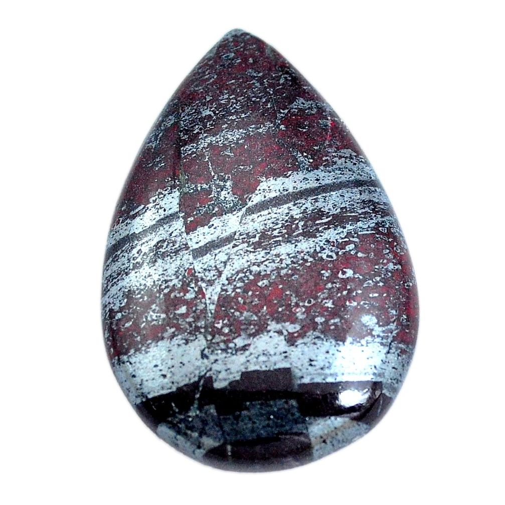 Natural 32.40cts ancestralite cabochon 33x22 mm pear loose gemstone s10861
