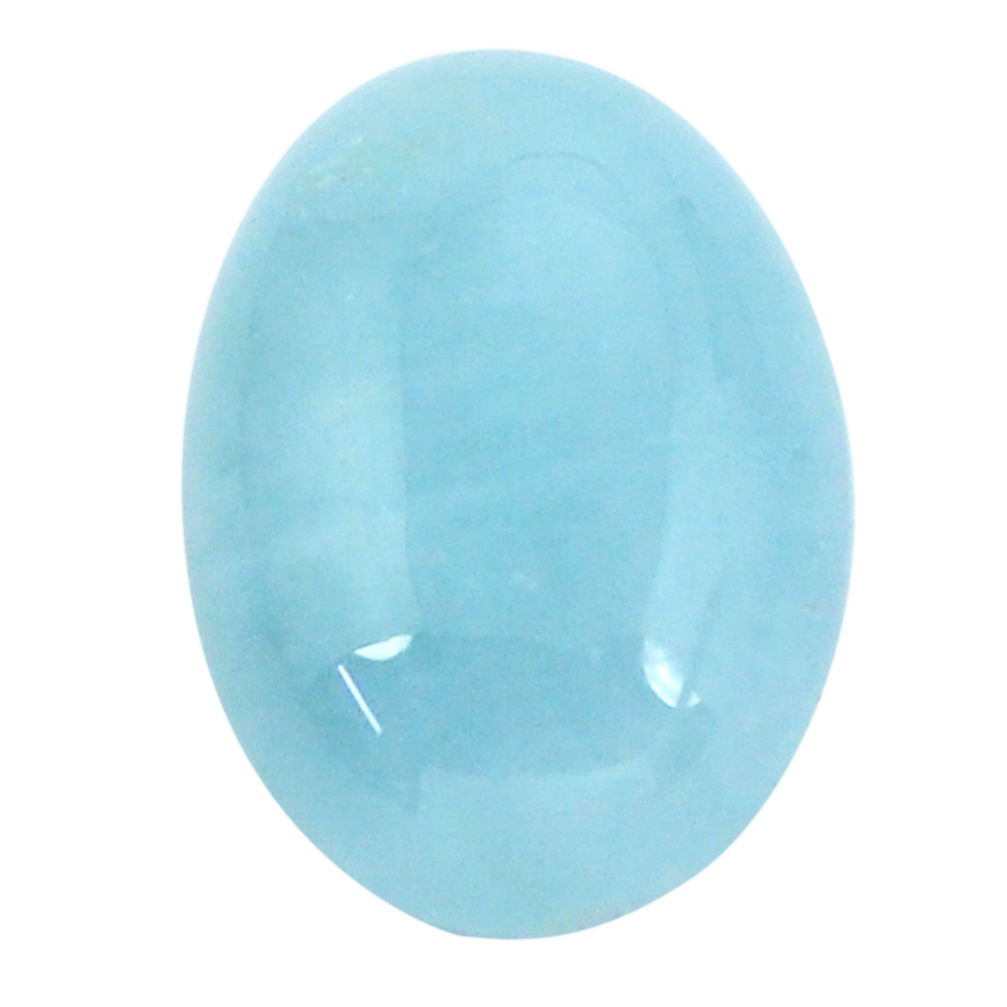 Natural 12.40cts aquamarine blue cabochon 18x13 mm oval loose gemstone s11816