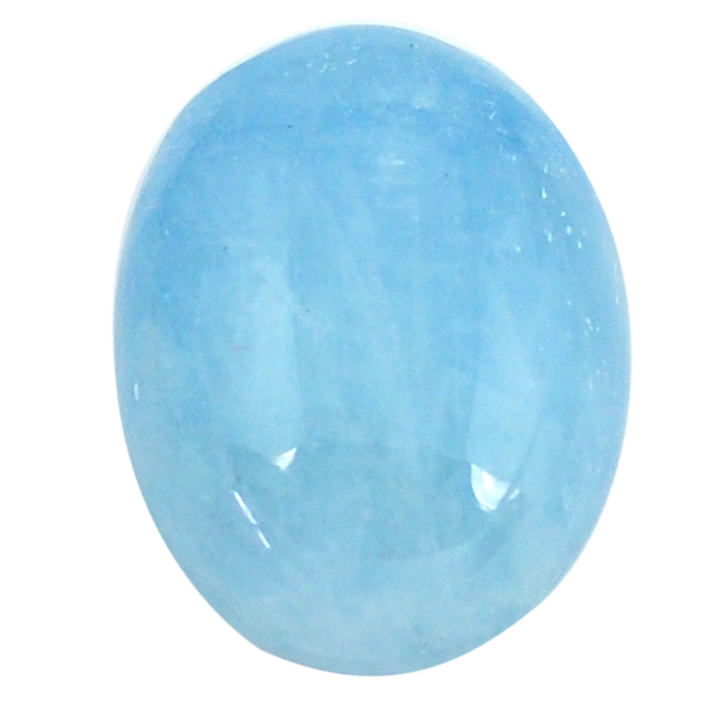 Natural 15.10cts aquamarine blue cabochon 19x15 mm oval loose gemstone s11761