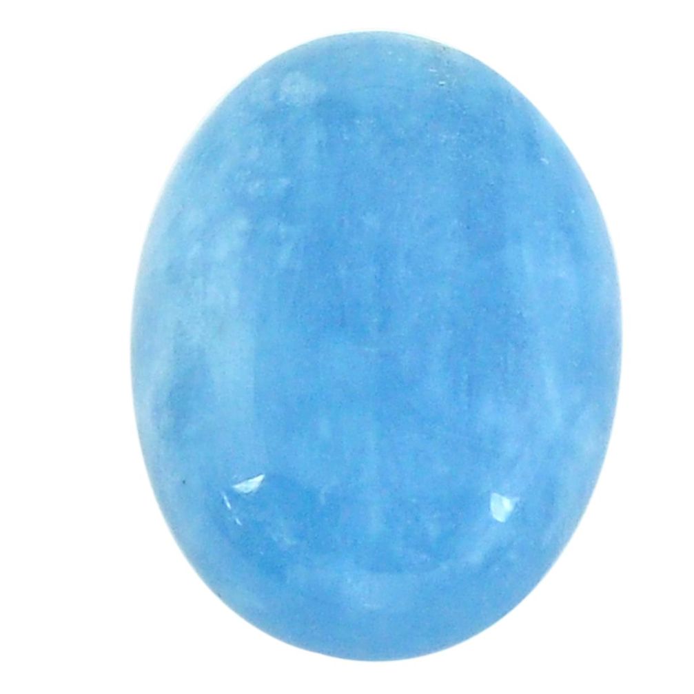 Natural 14.45cts aquamarine blue cabochon 20x15 mm oval loose gemstone s11762