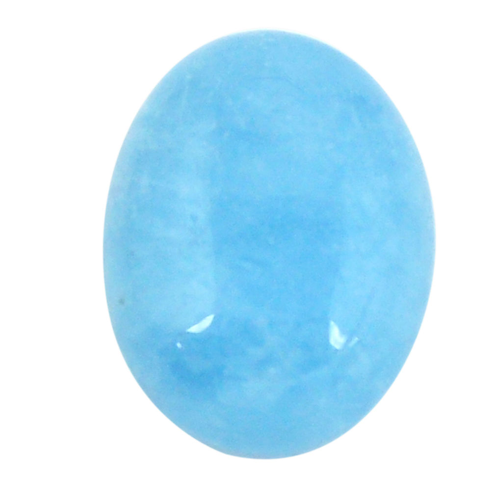 Natural 16.30cts aquamarine blue cabochon 20x15 mm oval loose gemstone s11765
