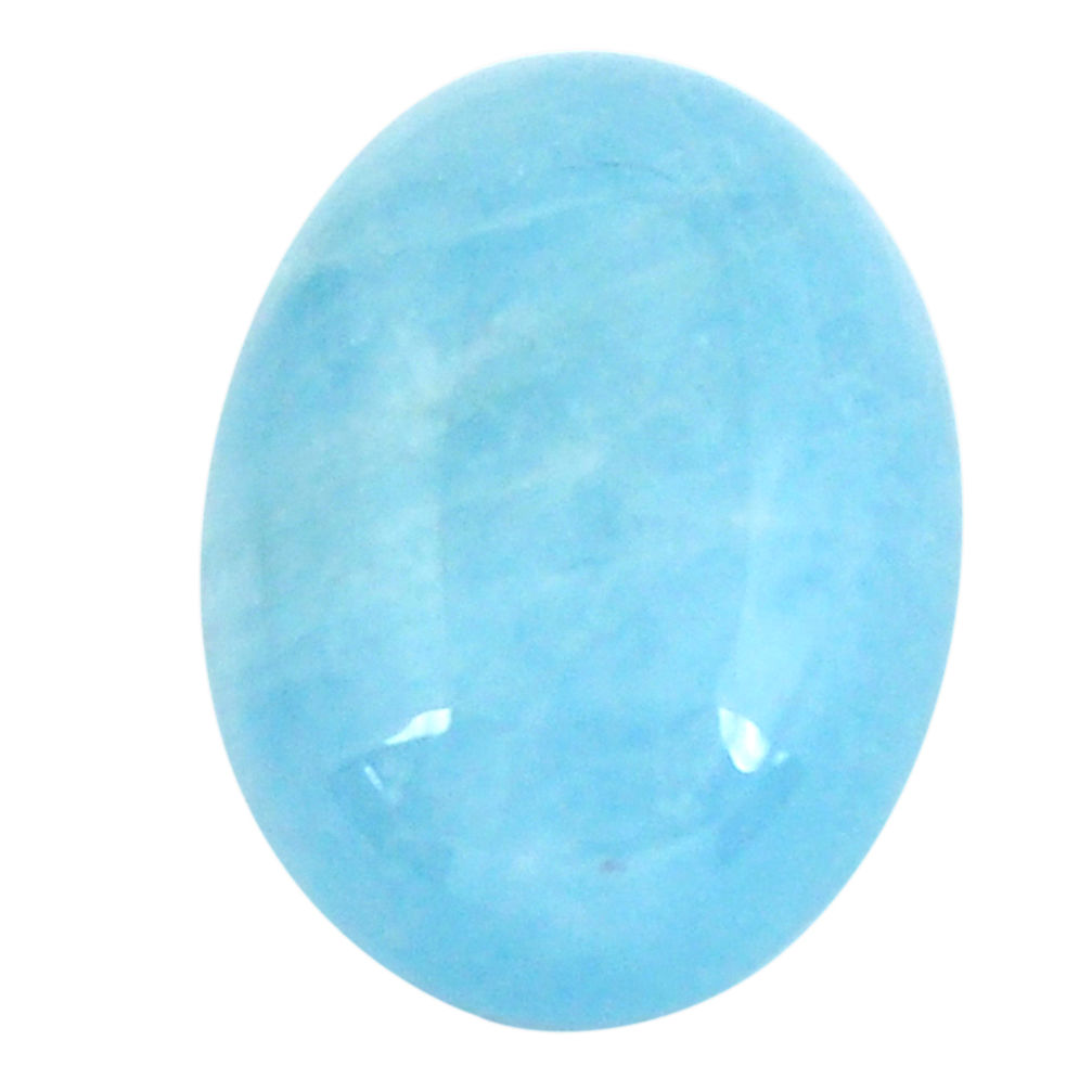 Natural 17.35cts aquamarine blue cabochon 20x15 mm oval loose gemstone s11769