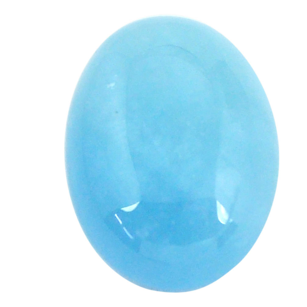 Natural 15.15cts aquamarine blue cabochon 20x15 mm oval loose gemstone s11770