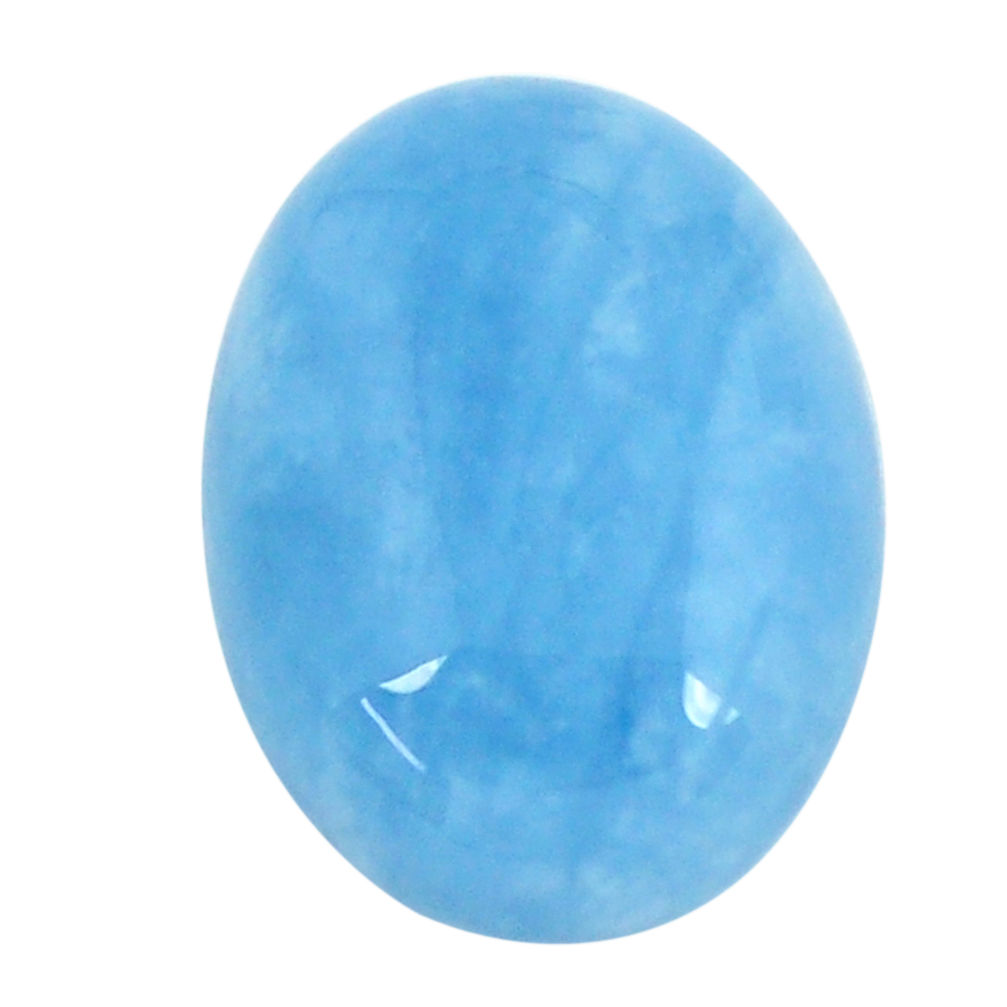 Natural 16.30cts aquamarine blue cabochon 20x15 mm oval loose gemstone s11773