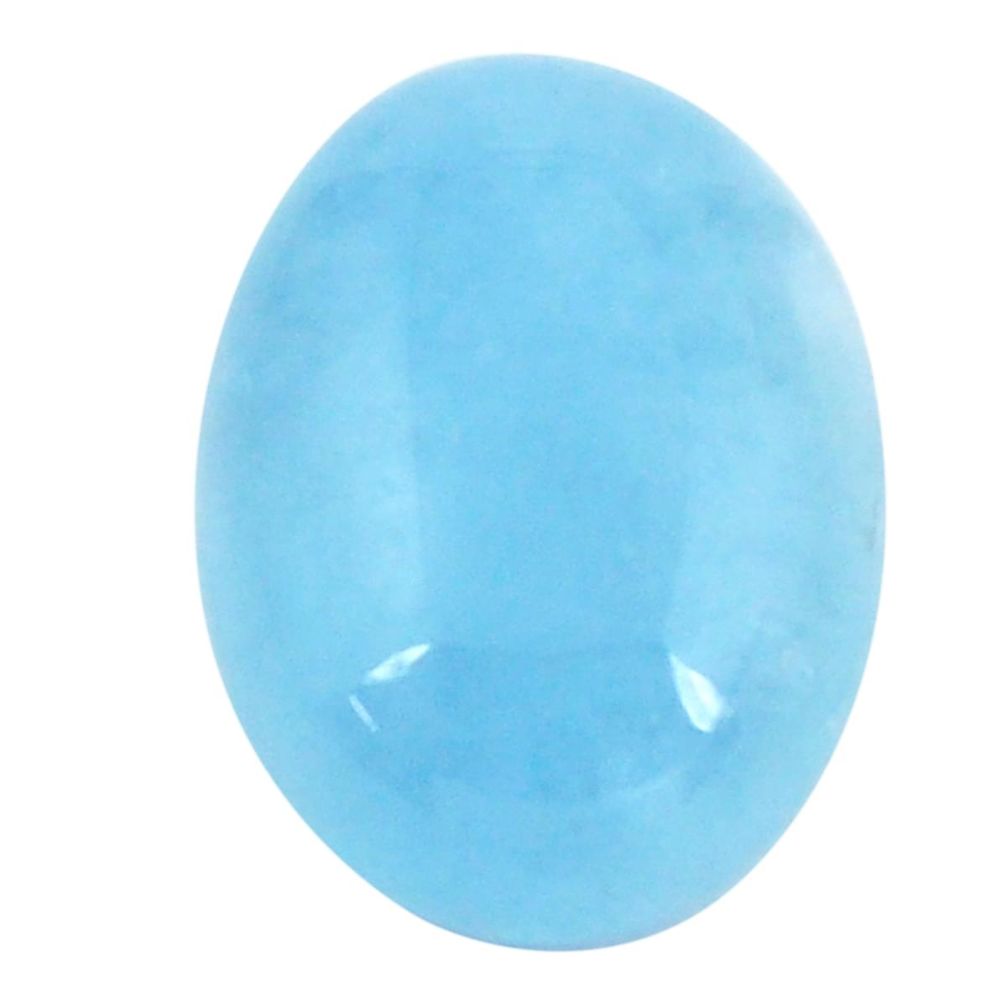 Natural 18.40cts aquamarine blue cabochon 20x15 mm oval loose gemstone s11776