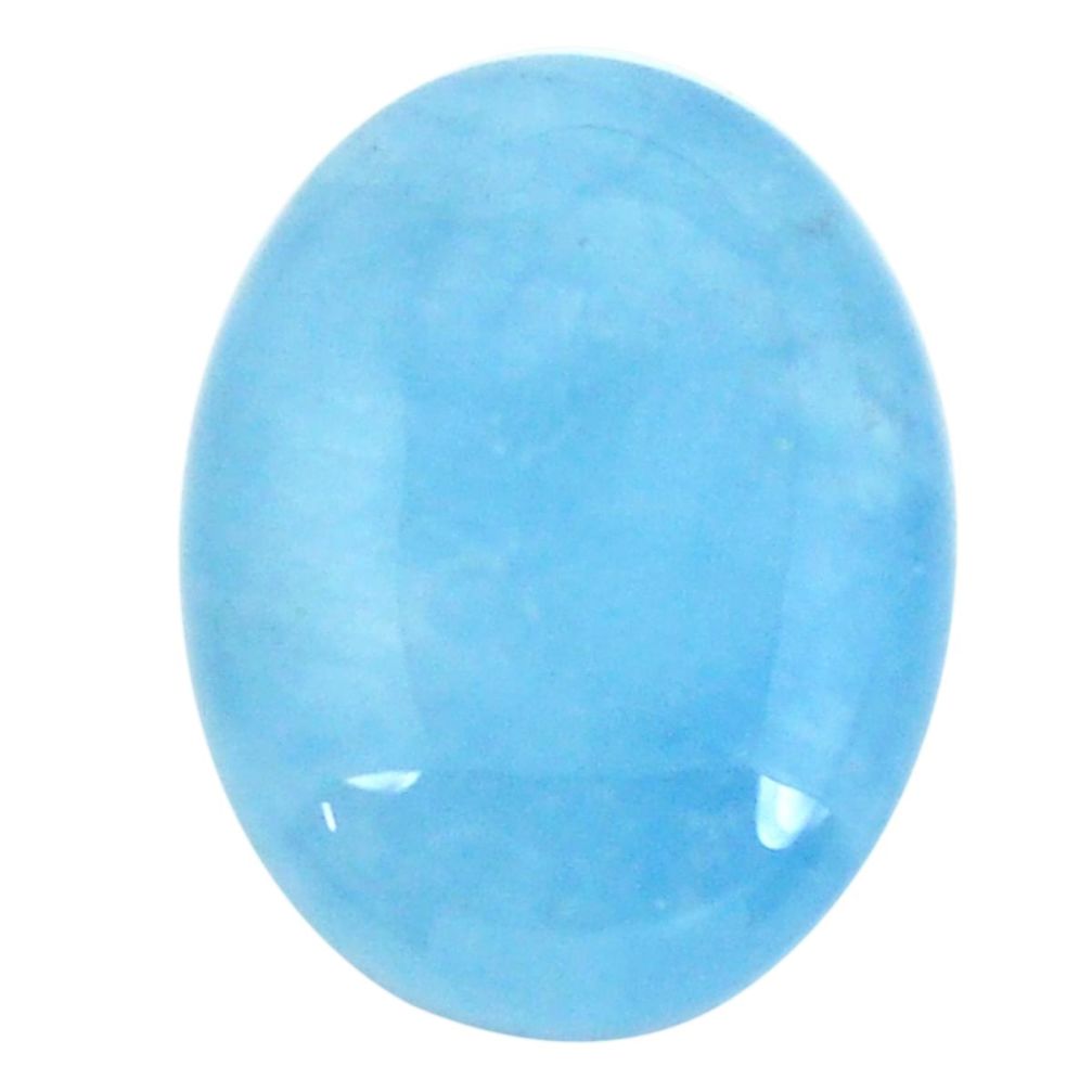 Natural 12.40cts aquamarine blue cabochon 20x15 mm oval loose gemstone s11783