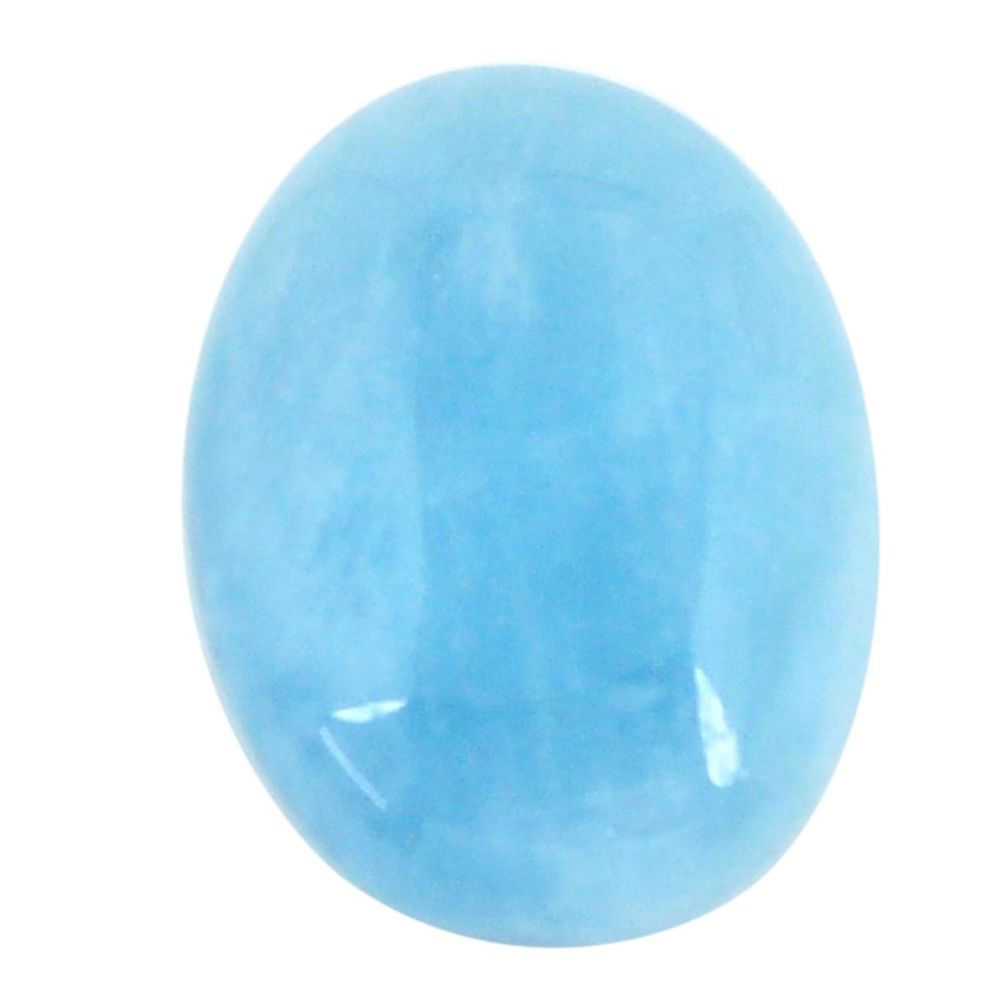 Natural 14.35cts aquamarine blue cabochon 20x15 mm oval loose gemstone s11785