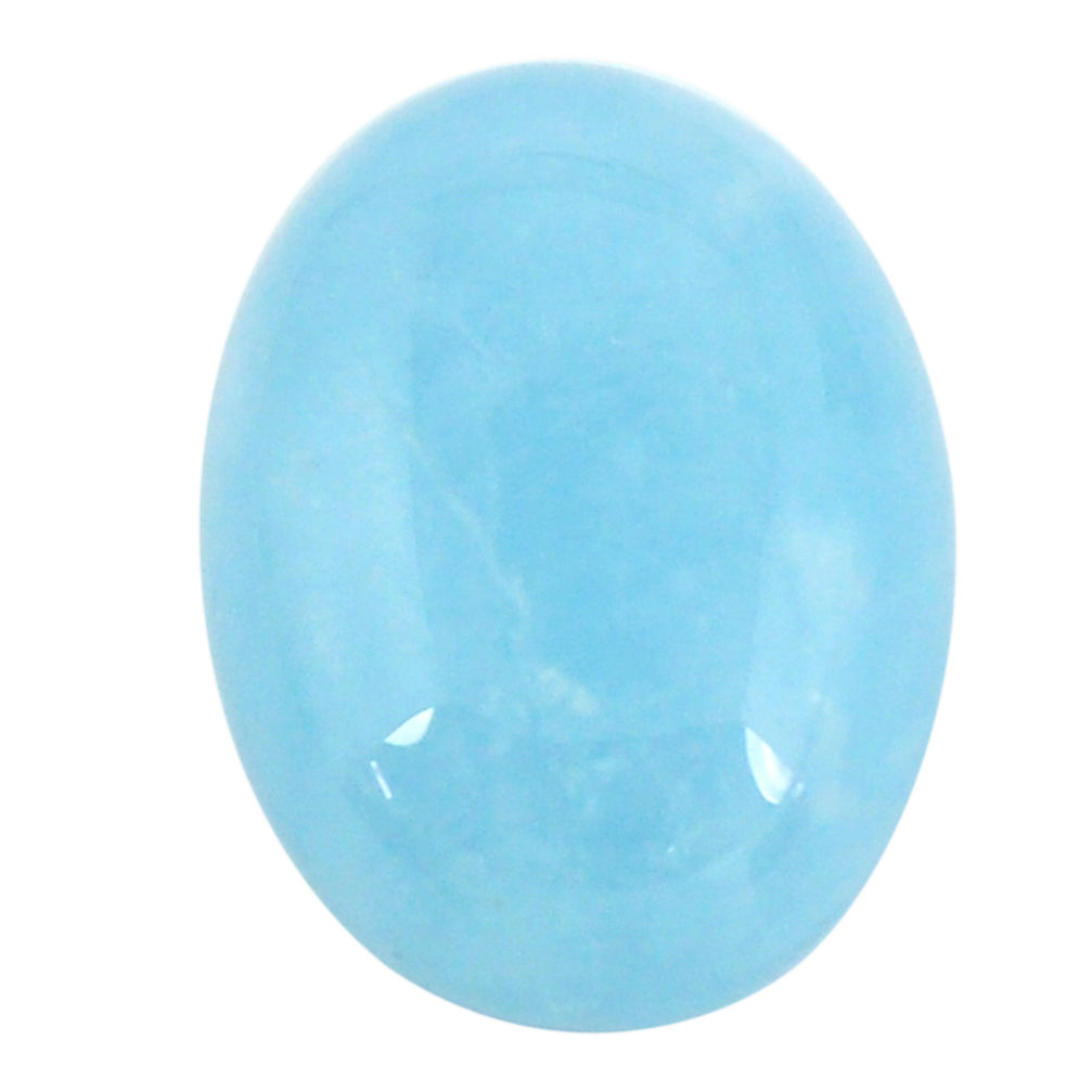 Natural 17.35cts aquamarine blue cabochon 20x15 mm oval loose gemstone s11787