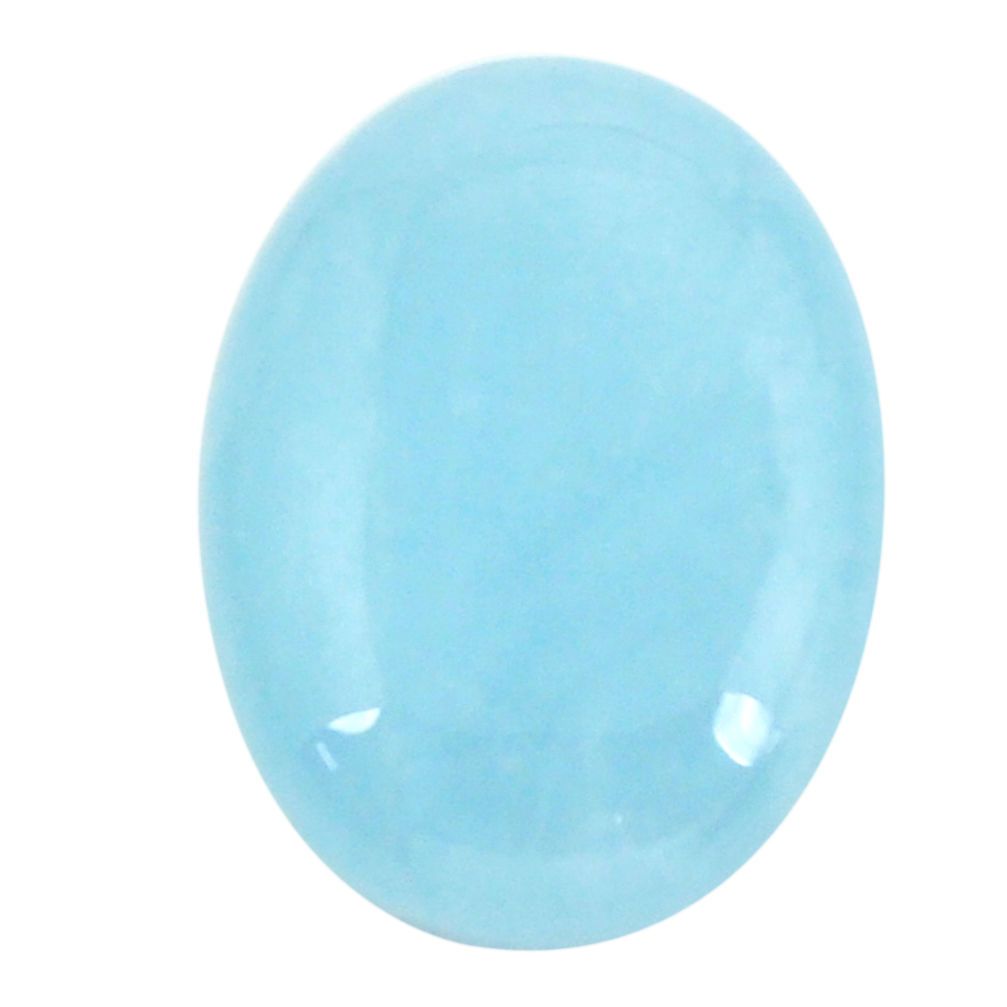 Natural 12.35cts aquamarine blue cabochon 20x15 mm oval loose gemstone s11790