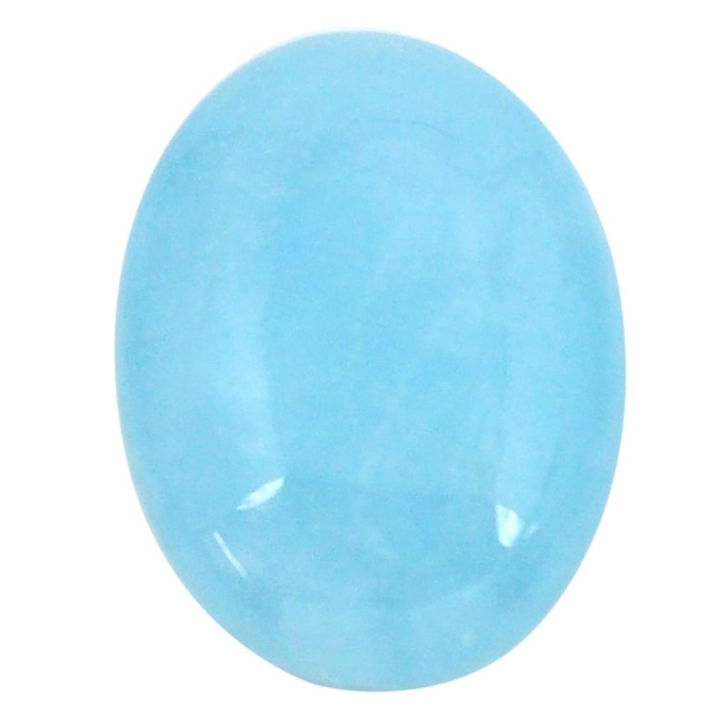 Natural 15.15cts aquamarine blue cabochon 20x15 mm oval loose gemstone s11794