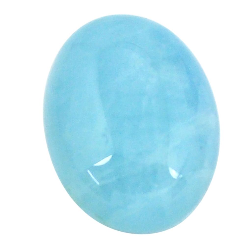 Natural 14.45cts aquamarine blue cabochon 20x15 mm oval loose gemstone s11795