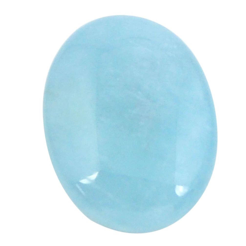 Natural 15.30cts aquamarine blue cabochon 20x15 mm oval loose gemstone s11798