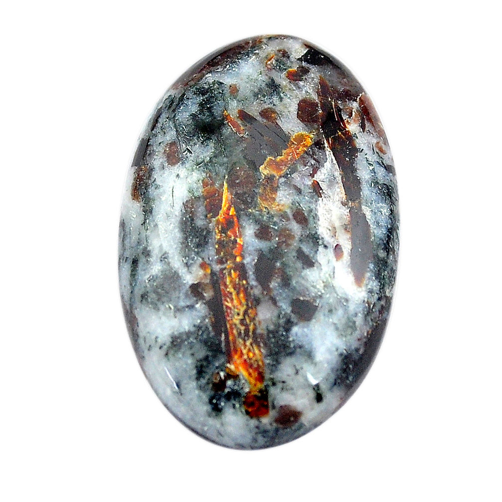 Natural 31.25cts astrophyllite (star leaf) bronze 32x20 mm loose gemstone s14794
