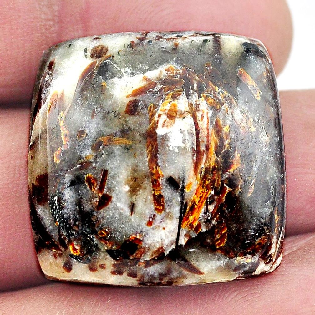 Natural 37.40cts astrophyllite bronze 25x25 mm octagan loose gemstone s14820
