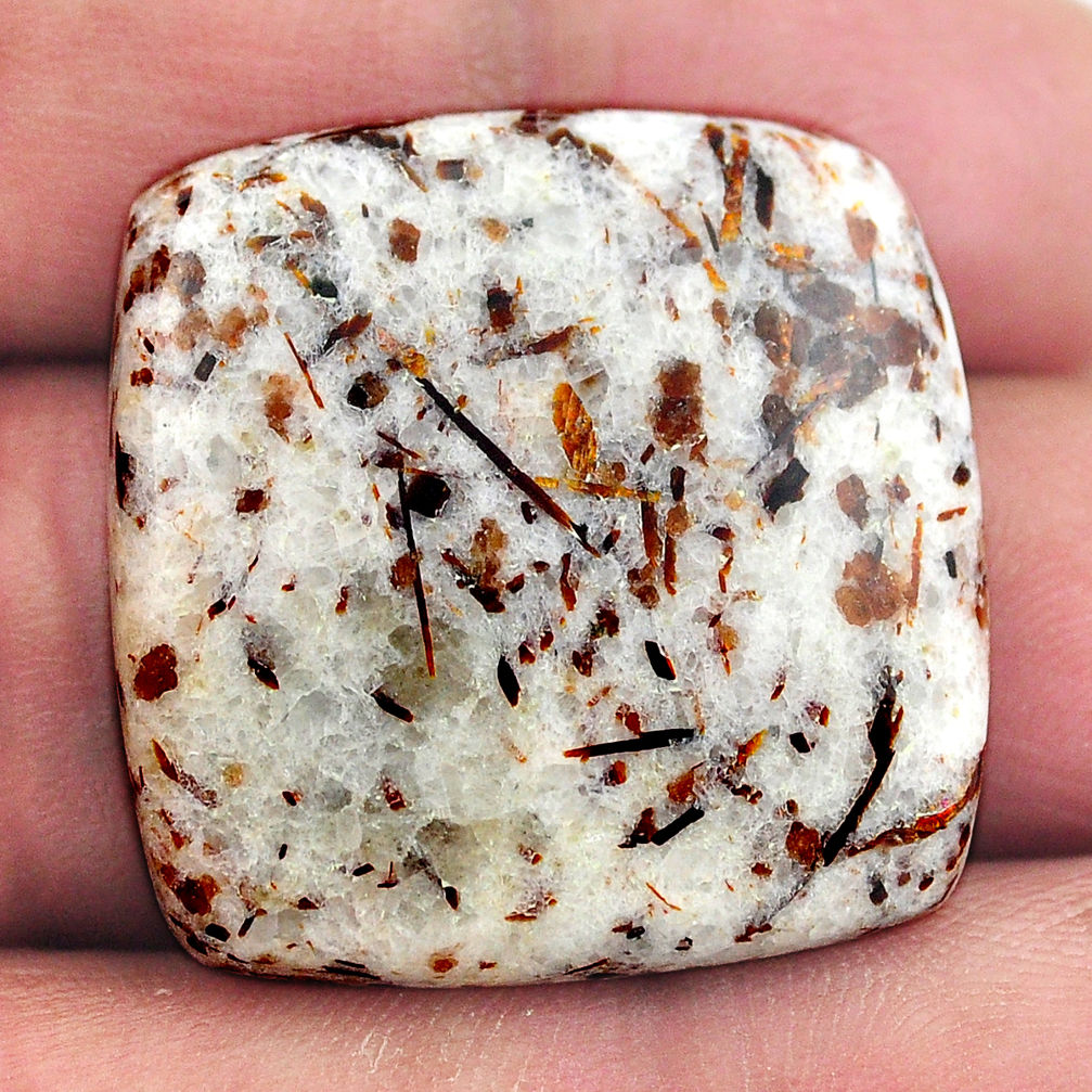 Natural 40.15cts astrophyllite bronze 27x27 mm octagan loose gemstone s14814
