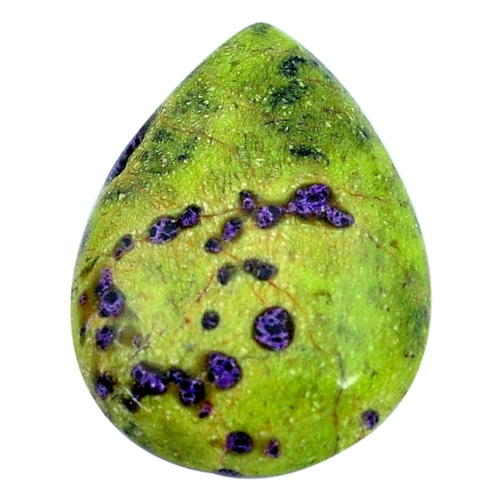 Natural atlantisite stichtite-serpentine 27.5x20 mm pear loose gemstone s13992