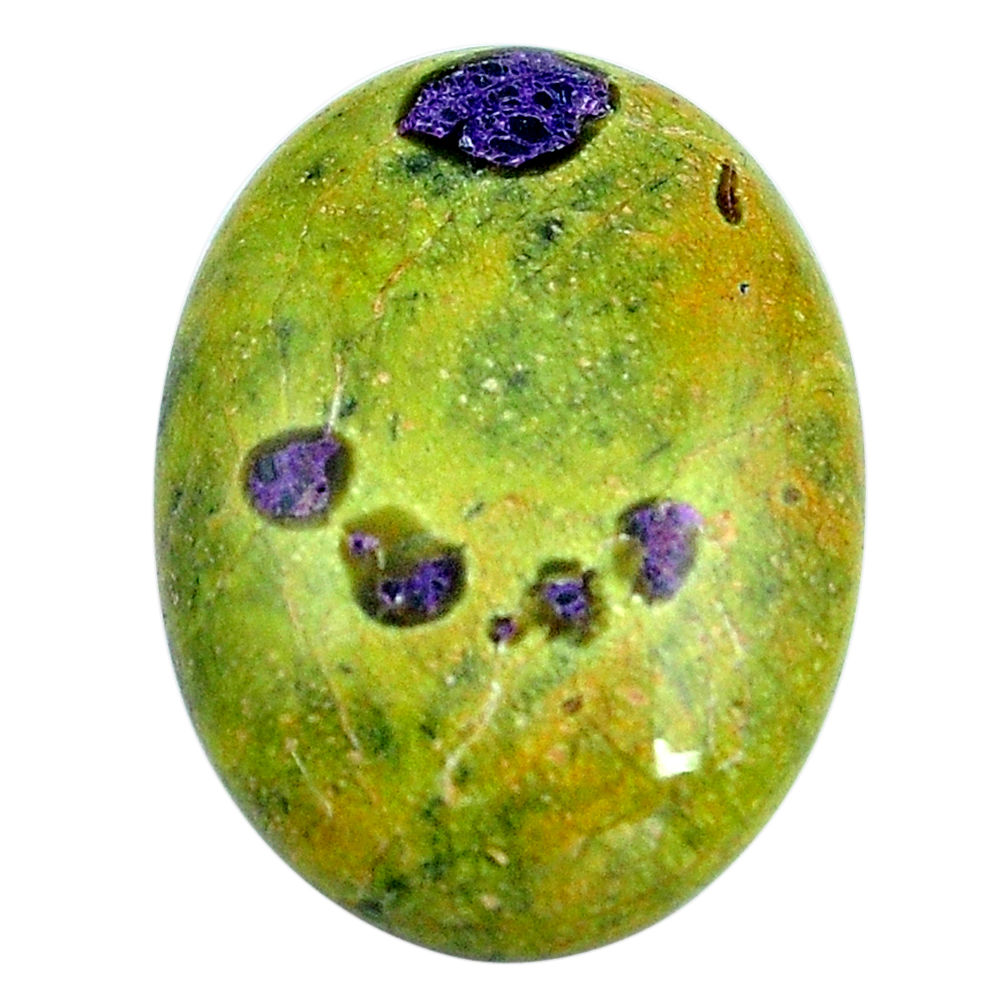 Natural atlantisite stichtite-serpentine green 27.5x20 mm loose gemstone s13984