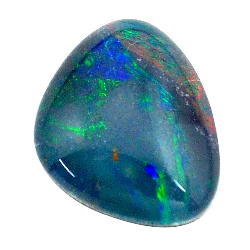 Natural 5.10cts australian opal triplet blue 14x11mm fancy loose gemstone s13690