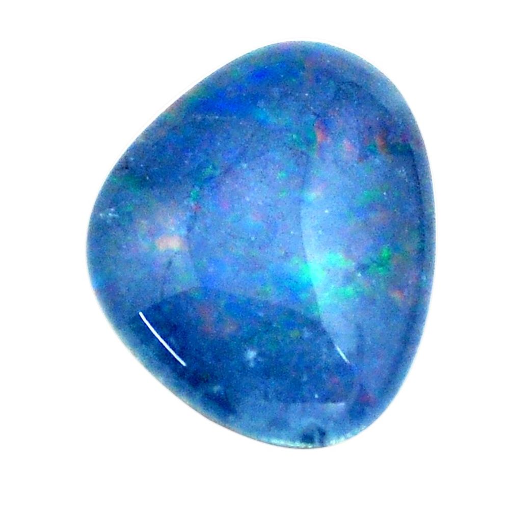 Natural 7.40cts australian opal triplet blue 17x13 mm loose gemstone s13731