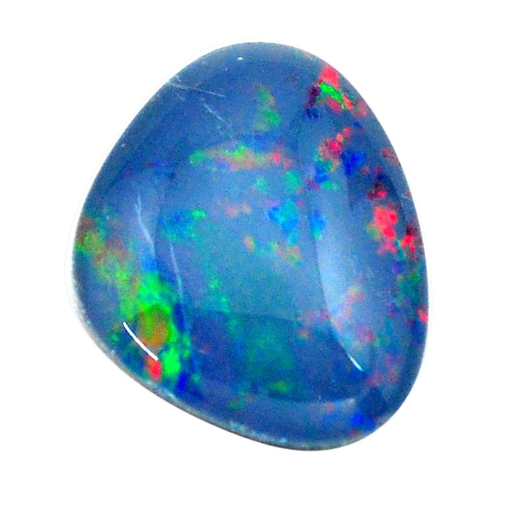 Natural 7.35cts australian opal triplet blue 17x13.5 mm loose gemstone s13723